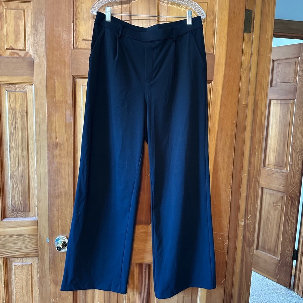 Halara High Waisted Plicated Side Pocket Straight Leg Work Pants